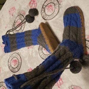 💘Rare Victorias Secret PINK Vintage Knit Indoor/Outdoor Booties, Medium (7-9)